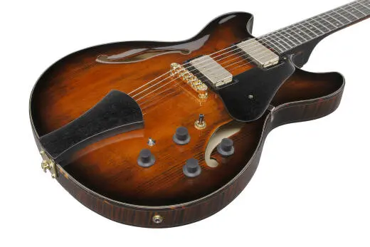 ASH Artstar Hollowbody Electric Guitar with Hardshell Case - Tobacco Brown