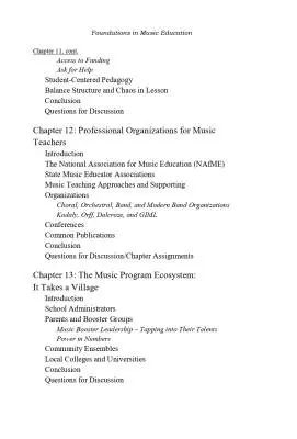 Foundations In Music Education