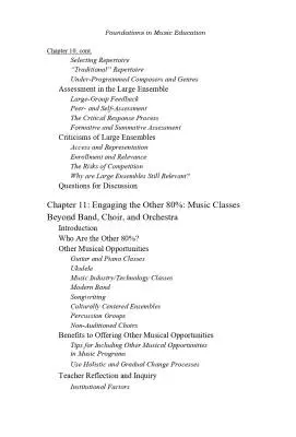 Foundations In Music Education