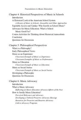 Foundations In Music Education