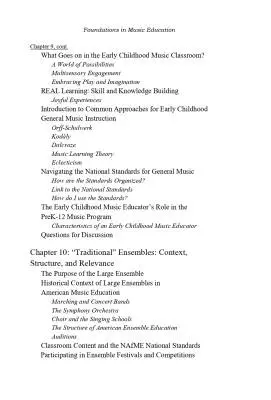 Foundations In Music Education