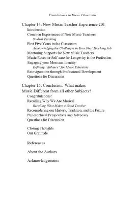 Foundations In Music Education