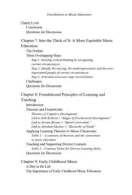 Foundations In Music Education