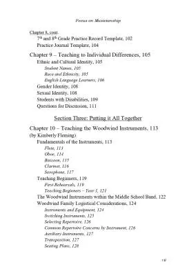 Elementary and Middle School Band with a Focus on Musicianship - Conway - Text