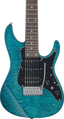 AZ Premium 7-String Electric Guitar with Gigbag - Cosmic Blue
