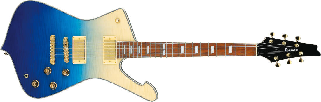 Iceman 6-String Electric Guitar with Gigbag - Transparent Blue Gradation