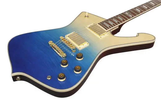 Iceman 6-String Electric Guitar with Gigbag - Transparent Blue Gradation