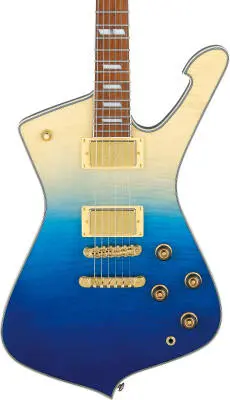 Iceman 6-String Electric Guitar with Gigbag - Transparent Blue Gradation