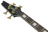 ICB 4-String Electric Bass with Gigbag - Black Flat