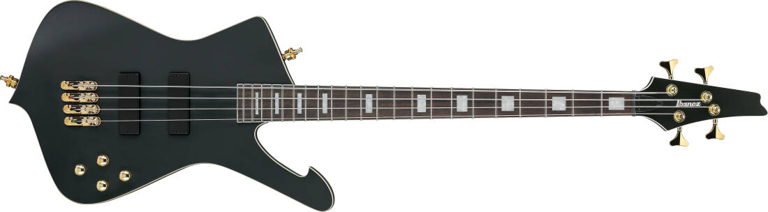 ICB 4-String Electric Bass with Gigbag - Black Flat