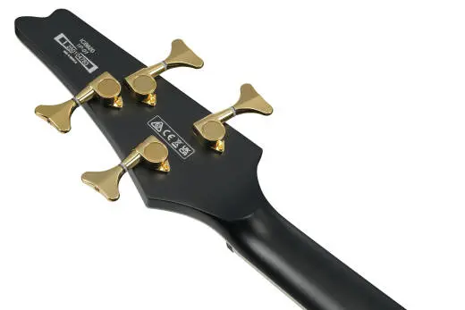 ICB 4-String Electric Bass with Gigbag - Black Flat