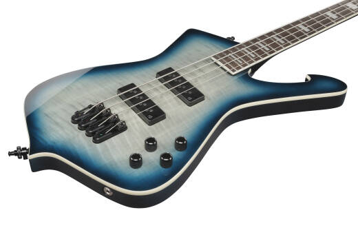 ICB 4-String Electric Bass with Gigbag - Cosmic Blue Starburst
