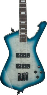 ICB 4-String Electric Bass with Gigbag - Cosmic Blue Starburst