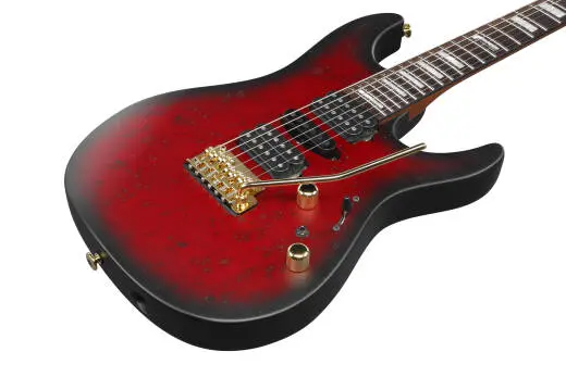 Kiko Loureiro Signature 6-String Electric Guitar with Hardshell Case - Ruby Red Sunburst Flat