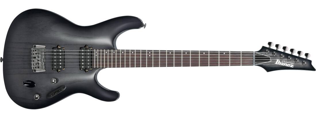 S Prestige Electric Guitar with Case - Transparent Gray Burst