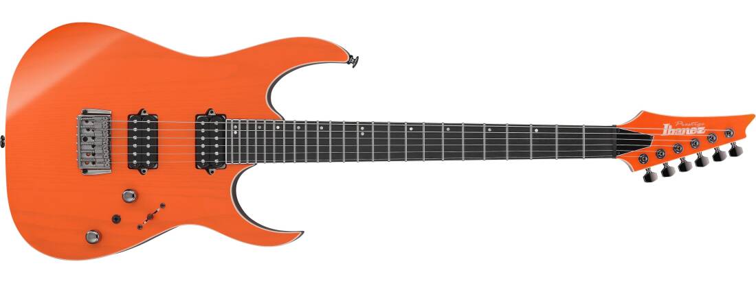 RG Prestige Electric Guitar with Case - Transparent Fluorescent Orange
