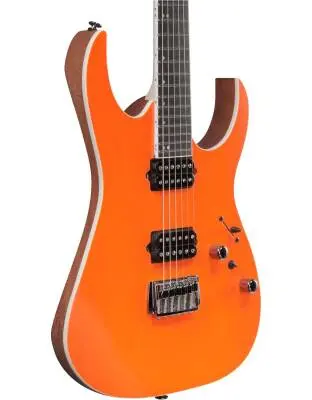 RG Prestige Electric Guitar with Case - Transparent Fluorescent Orange