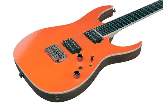 RG Prestige Electric Guitar with Case - Transparent Fluorescent Orange