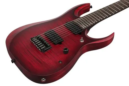 RGD 7-String Electric Guitar - Stained Wine Red Burst Flat