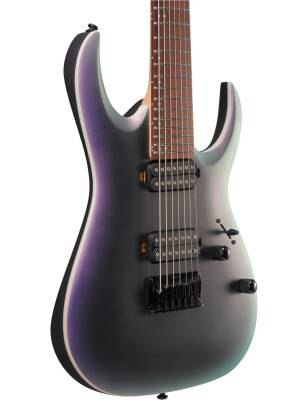 RGA Standard 7-String Electric Guitar - Black Aurora Burst Matte