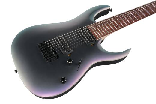 RGA Standard 7-String Electric Guitar - Black Aurora Burst Matte