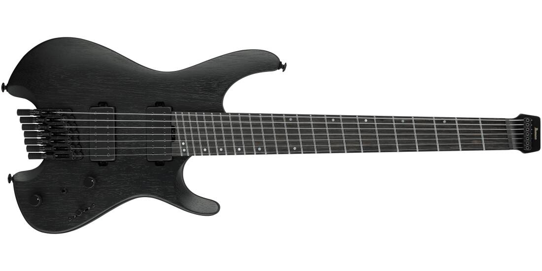 Q Standard 7-String Electric Guitar with  Bag - Weathered Black