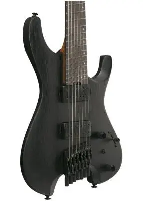 Q Standard 7-String Electric Guitar with  Bag - Weathered Black