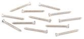 Fender - Neck Plate Mounting Screws - American Standard\/Deluxe Guitars, Sheet Metal (8 X 1-3\/4), Chrome (12)