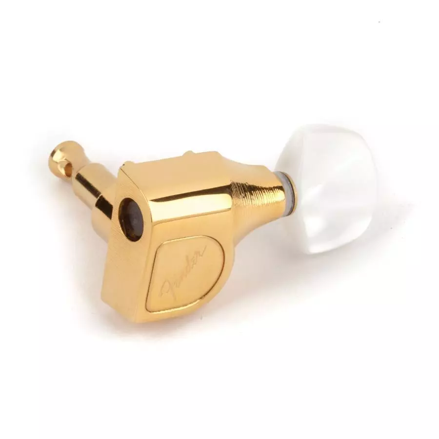 Deluxe Cast/Sealed Guitar Tuning Machines with Pearl Buttons - Gold