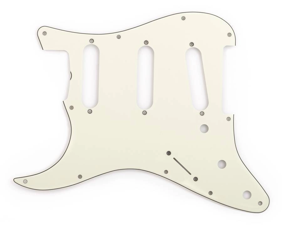 3-Ply 11-Hole Vintage Mount S/S/S Stratocaster Pickguard w/ Truss Rod Notch - Mint Green (Left Hand)