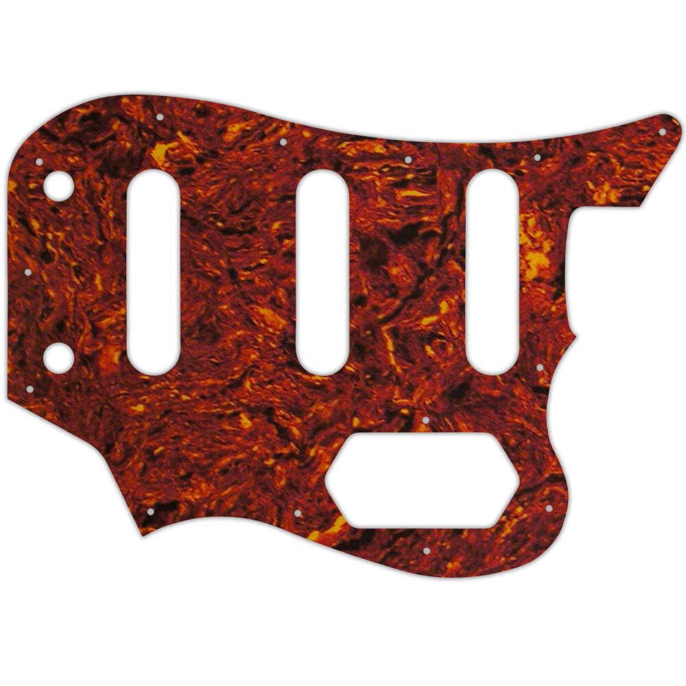 Custom Pickguard for Squier by Fender Vintage Modifed Bass VI - Tortoise Shell/White