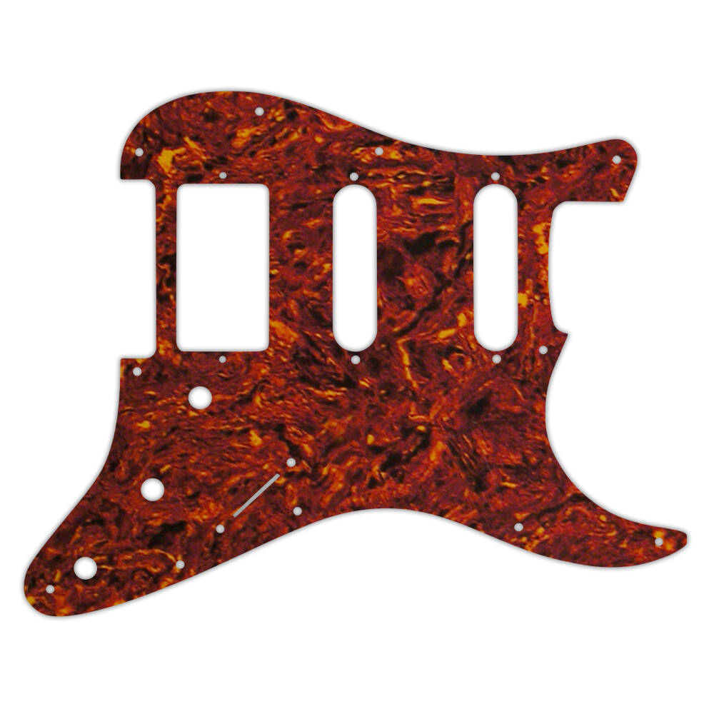 Custom Pickguard for Single Humbucker, Dual Single Coil Fender Stratocaster - Tortoise Shell/White