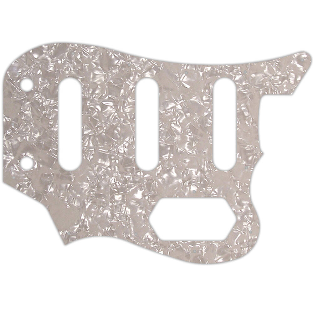 Custom Pickguard for Squier By Fender Vintage Modifed Bass VI - Aged Pearl/White/Black/White