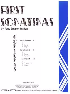 First Sonatinas - Bastien - Piano - Book