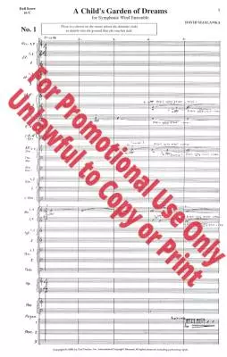 A Child\'s Garden of Dreams - Maslanka - Concert Band - Gr. 6