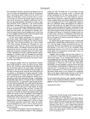 Early Pieces - Mendelssohn/Muller  - Violin/Piano - Book