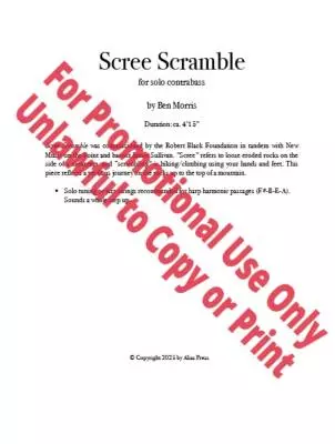Scree Scramble - Morris - Double Bass - Sheet
