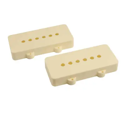 WD Music - Replacement Open Pickup Covers for Fender Jazzmaster - Aged White (25 Sets)