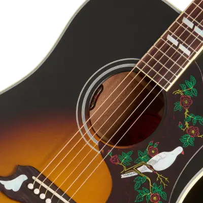 Dove Mahogany Acoustic/Electric Guitar with Hardshell Case - Satin Vintage Sunburst