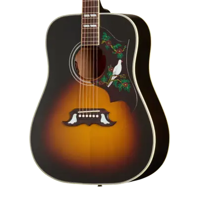 Dove Mahogany Acoustic/Electric Guitar with Hardshell Case - Satin Vintage Sunburst