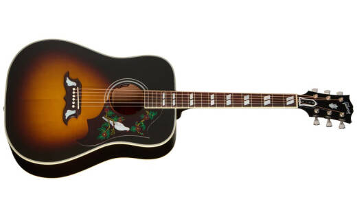 Gibson - Dove Mahogany Acoustic/Electric Guitar with Hardshell Case - Satin Vintage Sunburst