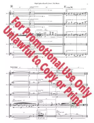 Bright Light at Russell\'s Corners - Morris - Double Bass Quintet - Score/Parts
