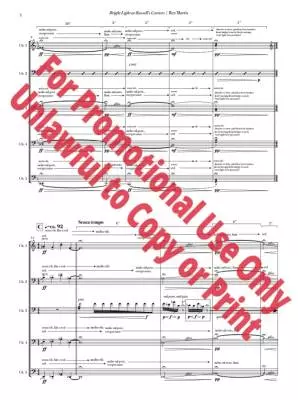Bright Light at Russell\'s Corners - Morris - Double Bass Quintet - Score/Parts