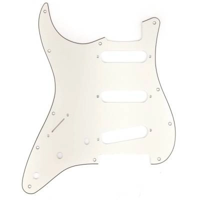 Fender - 3-Ply Parchment 11-Hole Mount S/S/S Stratocaster Pickguard (Left Hand)