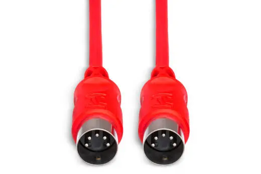 MIDI Cable 5-pin DIN to Same - 5 foot - Red