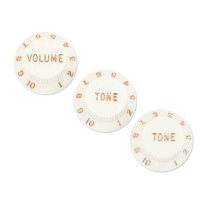 Fender - Stratocaster Knobs - Parchment (Set of 3)