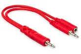 5 Pack Hopscotch Patch Cables 3.5 mm TS with 3.5 mm TSF Pigtail to 3.5 mm TS, Mixed Lengths