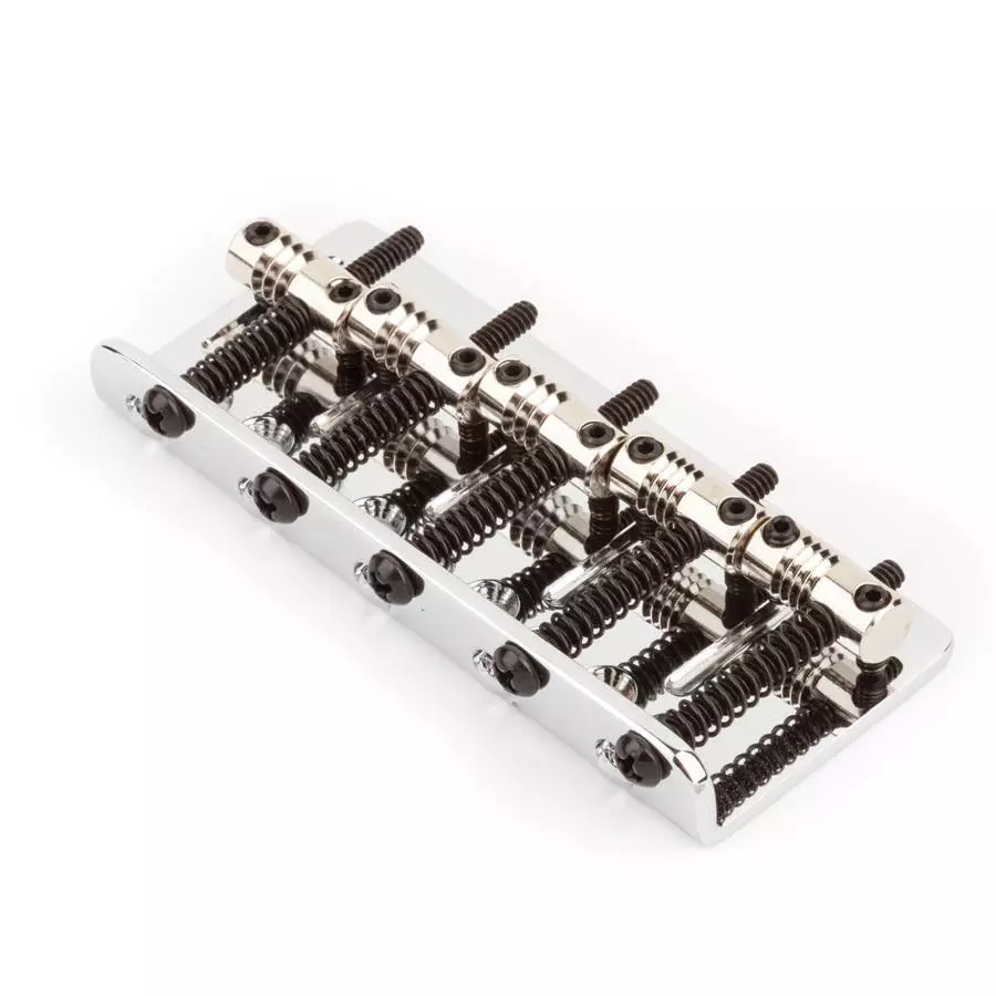 American Deluxe 5-String Bass Bridge Assembly (\'04-\'10) - Chrome