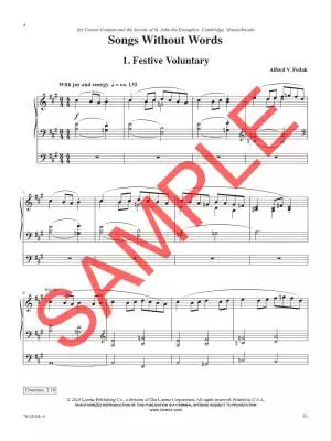 Songs Without Words - Fedak - Organ (3-Staff) - Book