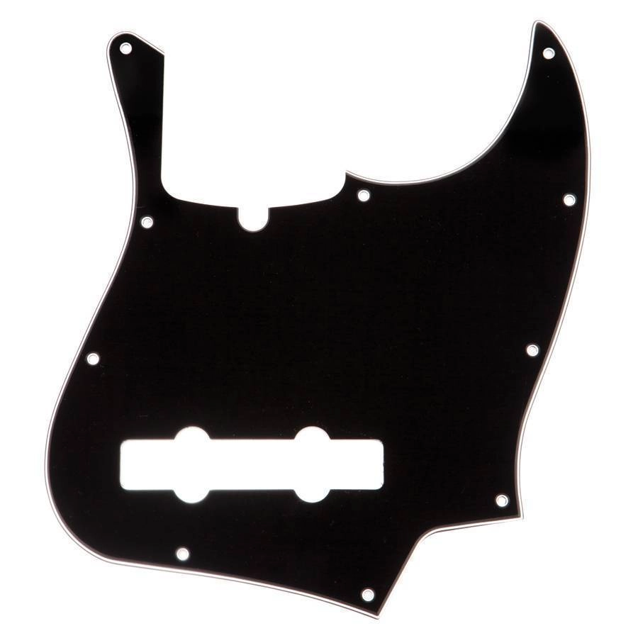 3-Ply 10-Hole Mount 5-String Jazz Bass Pickguard - Black